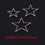 20Pcs Stainless Steel Geometric Pendant Frames Mix Charm Open Pressed Resin Figu