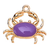 20Pcs Enamel Crab Pendant Jewelry Making Necklace Bracelet DIY