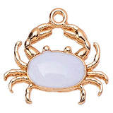 20Pcs Enamel Crab Pendant Jewelry Making Necklace Bracelet DIY