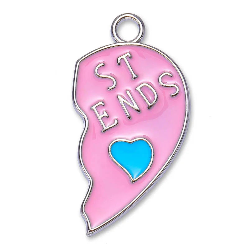 20Pcs Multicolor Enamel Love Letters Couple Necklace Bracelet Pendant