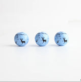 20Pcs 20MM elk Round Wooden Beads - DIY Party Decoration & Toy Accessories