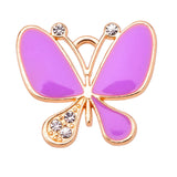20Pcs Enamel Butterfly Necklace Charms for DIY Jewelry Making