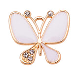 20Pcs Enamel Butterfly Necklace Charms for DIY Jewelry Making