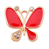 20Pcs Enamel Butterfly Necklace Charms for DIY Jewelry Making