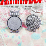 20Pcs 25mm Owl Base Setting Charms Pendant