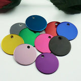 20Pcs 25mm Round Aluminum Pet ID Tag Engraved Dog Cat Personalized