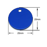 20Pcs 25mm Round Aluminum Pet ID Tag Engraved Dog Cat Personalized