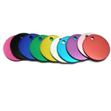 20Pcs 25mm Round Aluminum Pet ID Tag Engraved Dog Cat Personalized