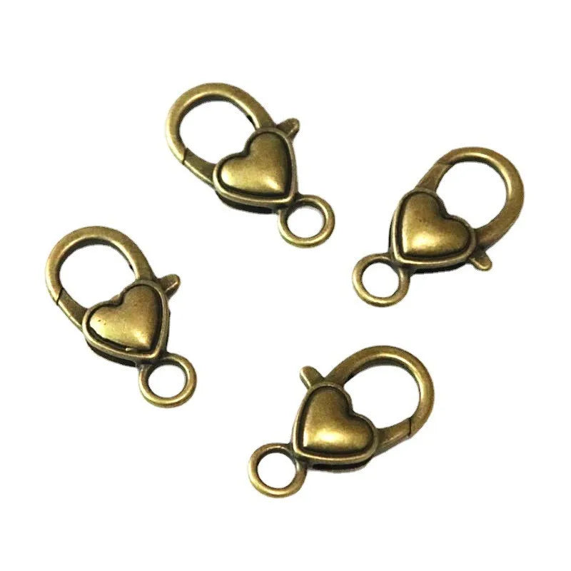 20Pcs Antique Bronze Lobster Clasp Charms DIY Key Chains