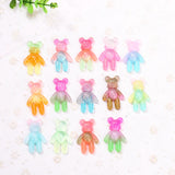 20Pcs Violent Bear Charms Resin Cabochons for Jewelry Making