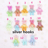 20Pcs Violent Bear Charms Resin Cabochons for Jewelry Making