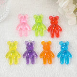 20Pcs Bear Charms Glitter Resin Craft Findings For DIY Making
