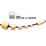 20Pcs Stainless Steel Cube Spacer Beads for DIY Bracelet Making