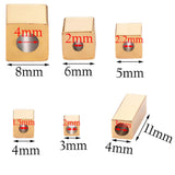 20Pcs Stainless Steel Cube Spacer Beads for DIY Bracelet Making