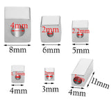 20Pcs Stainless Steel Cube Spacer Beads for DIY Bracelet Making