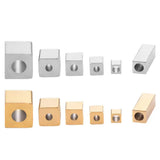 20Pcs Stainless Steel Cube Spacer Beads for DIY Bracelet Making