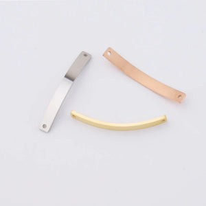 20Pcs 3*40mm Stainless Steel Charms for Jewelry Making