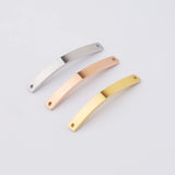 20Pcs 3*40mm Stainless Steel Charms for Jewelry Making