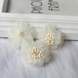 20Pcs Chiffon Daisy Flowers for DIY Hair Accessories Hats Headband Deco