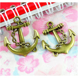 20Pcs Antique Bronze/Silver Anchor Charms Pendant Diy Jewelry Accessory