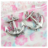 20Pcs Antique Bronze/Silver Anchor Charms Pendant Diy Jewelry Accessory
