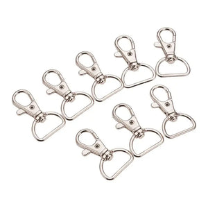 20pcs Swivel Trigger Snap Hooks Lobster Claw D Ring Keychain Findings