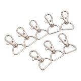 20pcs Swivel Trigger Snap Hooks Lobster Claw D Ring Keychain Findings