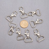 20pcs Swivel Trigger Snap Hooks Lobster Claw D Ring Keychain Findings
