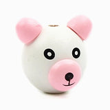 20Pcs 3D Bear Beads Ball Smiling Face Wood Beads Pacifier Clip