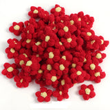 20Pcs 4.5cm Puff Flower DIY Hand-knitted Cotton Wool Hook Flower Craft Supplies