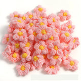 20Pcs 4.5cm Puff Flower DIY Hand-knitted Cotton Wool Hook Flower Craft Supplies