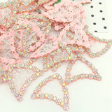 20Pcs Rhinestone Cat Ear Padded Applique for DIY Clothes Shoes Hat Headwear