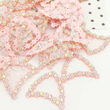 20Pcs Rhinestone Cat Ear Padded Applique for DIY Clothes Shoes Hat Headwear