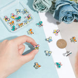 20Pcs 4Colors Porcelain Beads Butterfly Charms Jewelry Making