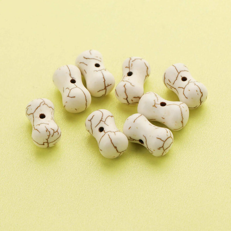 20Pcs 5x13MM Nature Turquise Stone Bone Stone Beads DIY Antiqued Style