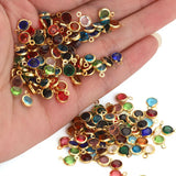 20pcs 6mm Stainless Steel Crystal Charms for Jewelry Making