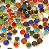 20pcs 6mm Stainless Steel Crystal Charms for Jewelry Making