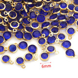 20pcs 6mm Stainless Steel Crystal Charms for Jewelry Making