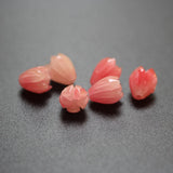 20Pcs Carved Jasmine Flower Coral Beads 7mm 8mm 10mm