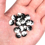 20Pcs Tai Chi Beads Ceramic Loose Spacer Components Jewelry Making