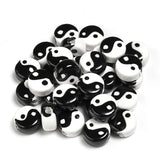 20Pcs Tai Chi Beads Ceramic Loose Spacer Components Jewelry Making