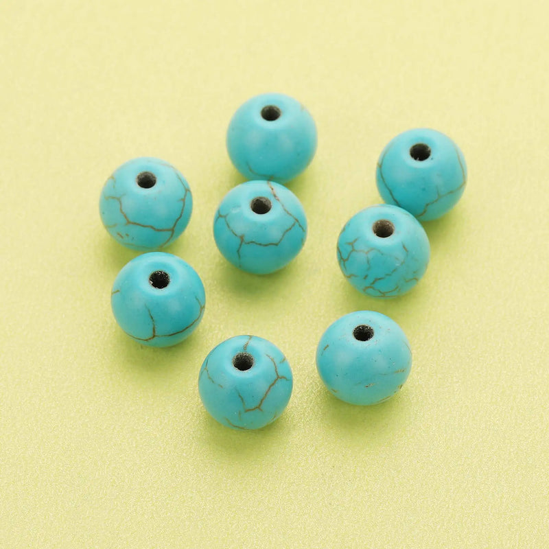 20Pcs 8MM Turquise Stone Beads, DIY Beading Supplies
