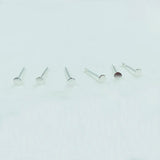 20Pcs 925 Sterling Silver Thin Nose Stud 1.8mm Dot Shape Nose Ear Ring Piercing