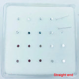 20Pcs 925 Sterling Silver Thin Nose Stud 1.8mm Dot Shape Nose Ear Ring Piercing