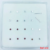 20Pcs 925 Sterling Silver Thin Nose Stud 1.8mm Dot Shape Nose Ear Ring Piercing