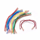 Adjustable Nylon Cord Bracelet with Brass Beads Multi Rope DIY Jewelry