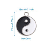 20Pcs Alloy Enamel Pendants Charms for DIY Jewelry Making 21x18x2mm