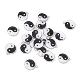 20Pcs Alloy Enamel Pendants Charms for DIY Jewelry Making 21x18x2mm