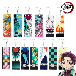 20Pcs Demon Slayer Acrylic Earrings Kimetsu no Yaiba Drop Earrings