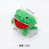 20Pcs Anime Frog Wallet Coin Purse Keychain Plush Cartoon Flannel Key holder